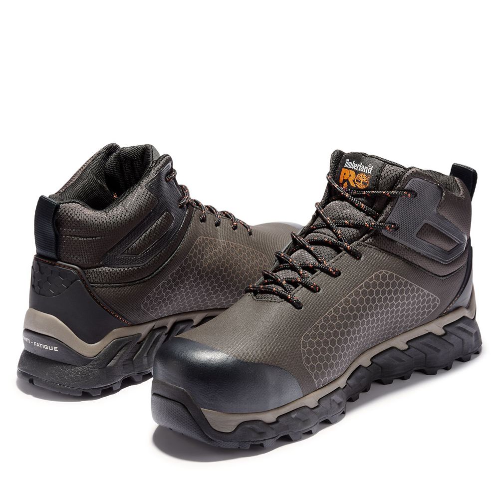 Timberland Μποτακια Εργασίας Ανδρικα Βαθυ Καφε - Pro® Ridgecomp Toe - Greece 7982106-VQ